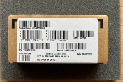 NEW Intel Ethernet Network Adapter SFP28 Optic E25GSFP28SR - Image 1 of 3