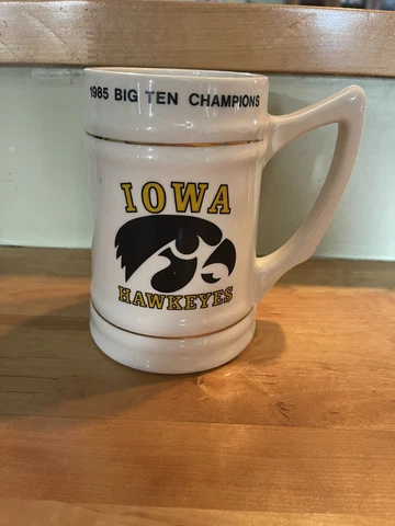 Iowa Hawkeyes  Mug 1985 Big Ten Champions Ceramic Stein Cup 24 oz Cover