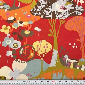 Wonderland by Momo for Moda Red Cotton Fabric by the HALF YARD 18" x 43" - Picture 1 of 2