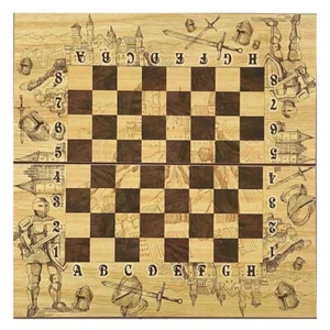 3 in 1 Schach Damen Backgammonspiel(Nardy) massives Holz Spielbrett 50 х 50 см - Bild 1 von 3