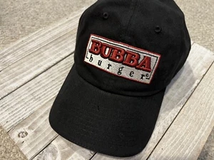 BUBBA BURGER Embroidered Patch Logo Black Cap Hat OSFA NEW No Tags - Picture 1 of 7