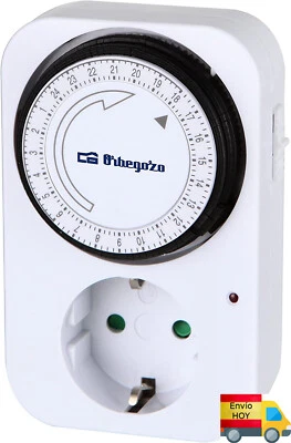 TEMPORIZADOR PROGRAMABLE ENCHUFE ANALOGICO PROGRAMADOR ORBEGOZO 3500W ENVIO HOY - Imagen 1 de 2
