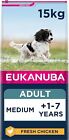 Eukanuba Complete Dry Dog Food for Adult Medium Breeds with Fresh Chicken 15 kg