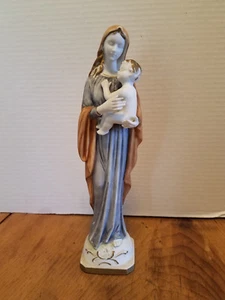 Vintage Porcelain Madonna & Child/Mary & Jesus Nat. Potteries Japan 10" Figurine - Picture 1 of 7