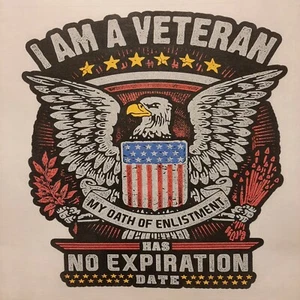 ALL AMERICAN OUTFITTERS I AM A VETERAN HAS NO EXPIRATION DATE MILITARY SHIRT - Picture 1 of 22