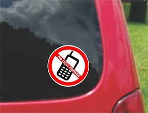 Set of No Cell Phone Warning Sign Sticker Decal Indoor/Outdoor - Picture 1 of 3