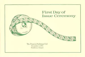 #1297 First Day Ceremony Program 3c Francis Parkman Coil - Picture 1 of 1