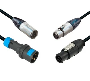 Cavo DMX XLR 5P Neutrik + alimentazione CEE / Powercon True1 TOP - Made in Italy - Foto 1 di 2