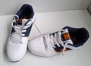 DC Shoes DCshoeCoUSA Skater Schuhe ca Gr 10 / 45 weiß blau Echtes Leder TOP - Bild 1 von 20