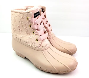 Botas Sperry Top Sider Agua Salada Jóvenes Niñas Talla 6Y Rosa Impermeables Pato - Imagen 1 de 12