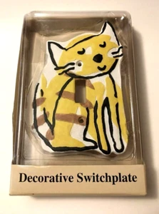 Kitty Cat Light Switch Cover 3D Orange Yellow Tabby Kitty Abstract New in Box - Picture 1 of 3