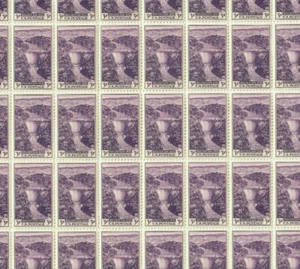 #774 Boulder Dam 3 cent Hoover 1935 full Mint sheet of 50 few perf. separated - Picture 1 of 1