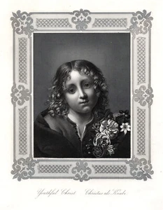 Christus als Knabe Originaler Stahlstich; von Payne um 1850 - Picture 1 of 1