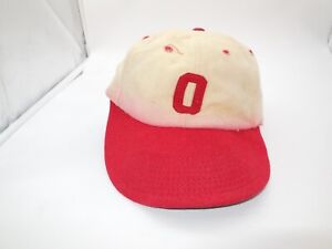 A10 Vintage 60er Jahre Stretchwolle MÜTZE BASEBALL rot weiß ""O"" Größe 7 1/4-7 3/8" Orioles