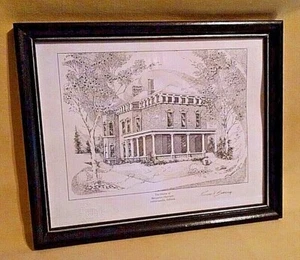 BENJAMIN HARRISON HOME PRINT FRAMED INDIANAPOLIS INTL ARCHIVES RICHARD SEBRING. - Picture 1 of 7