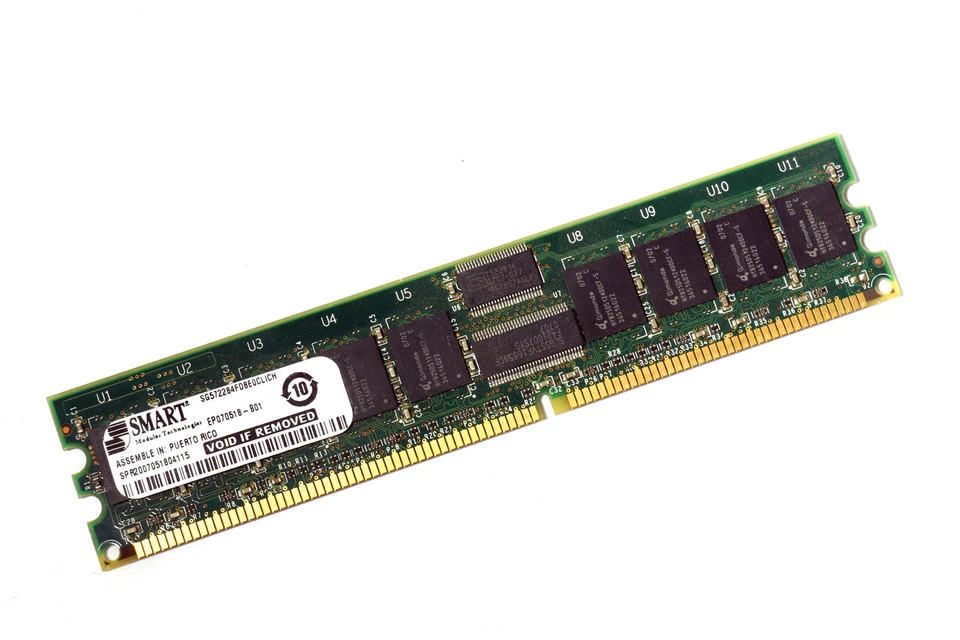 Smart Modular SG572284FD8E0CLICH 1GB PC3200 Server Memory RAM - Image 1 of 1