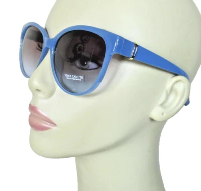 Очки солнцезащитные VINCE CAMUTO классической формы синие пластиковые с золотым логотипом акценты VC1085-BL - Изображение 1 из 4