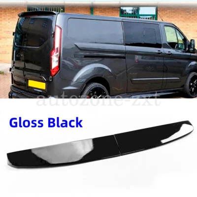 Gloss Black Rear Twin Barn Door Roof Spoiler For Ford Transit Custom 2012-2020 - Изображение 1 из 4