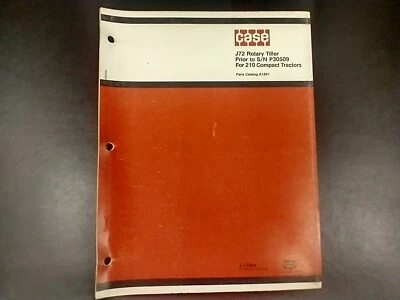 Vintage Original Case Rotary Tiller Parts Manual Model J72 tractor accy 1973 - Image 1 of 3