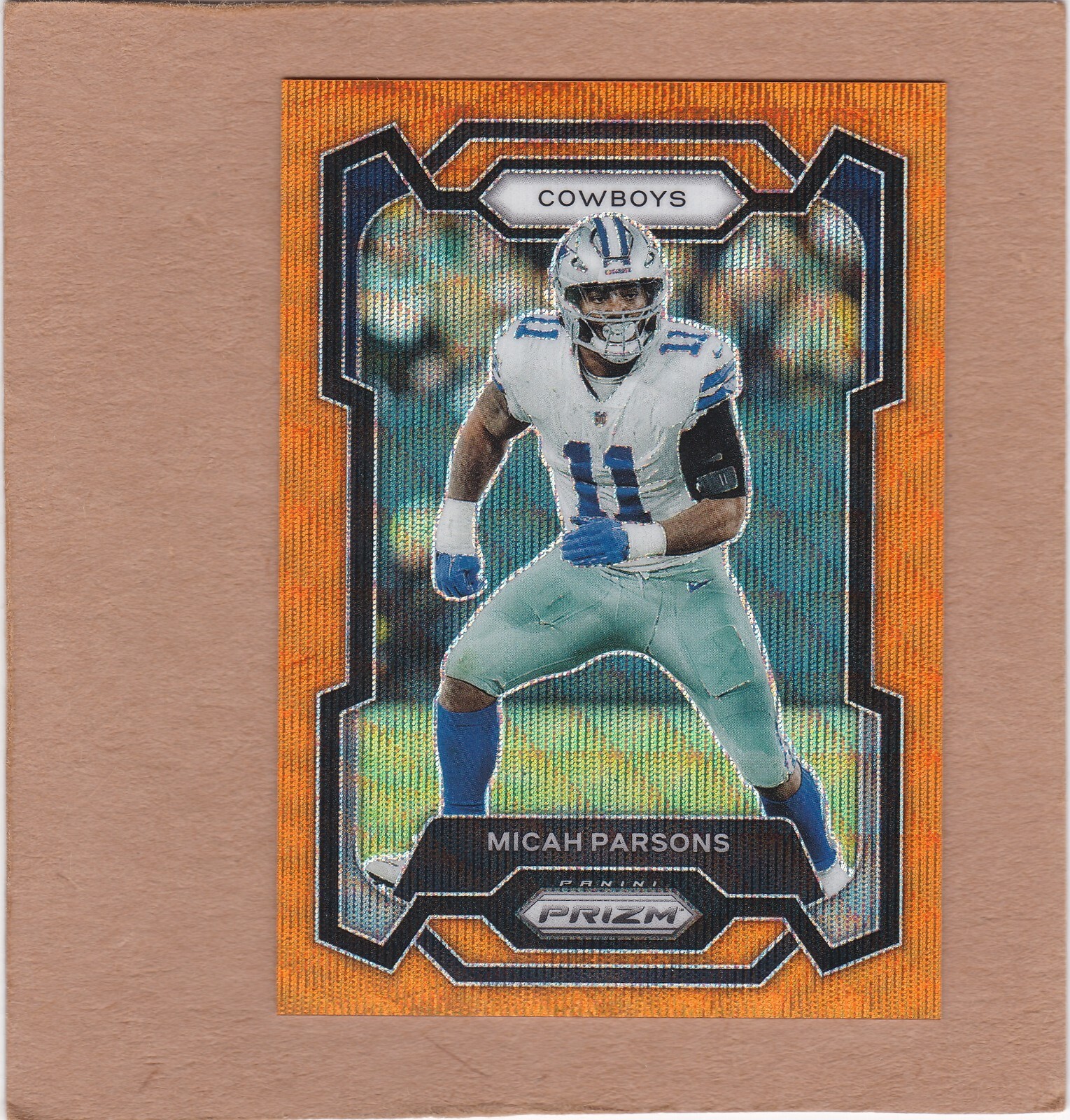 2023 Panini Prizm Micah Parsons Orange Wave Prizm 19/60 Dallas Cowboys #78 MINTY