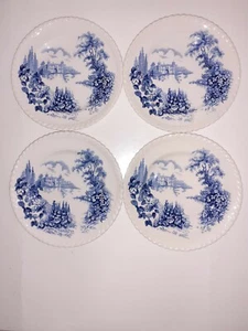 Johnson Bros. Castle On The Lake Blue/White Bread/Salad Plates (4) - Picture 1 of 4