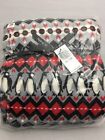 Vera Bradley THROW BLANKET Fleece Soft Plush 50 X 80 Penguins Red Gray Black NWT