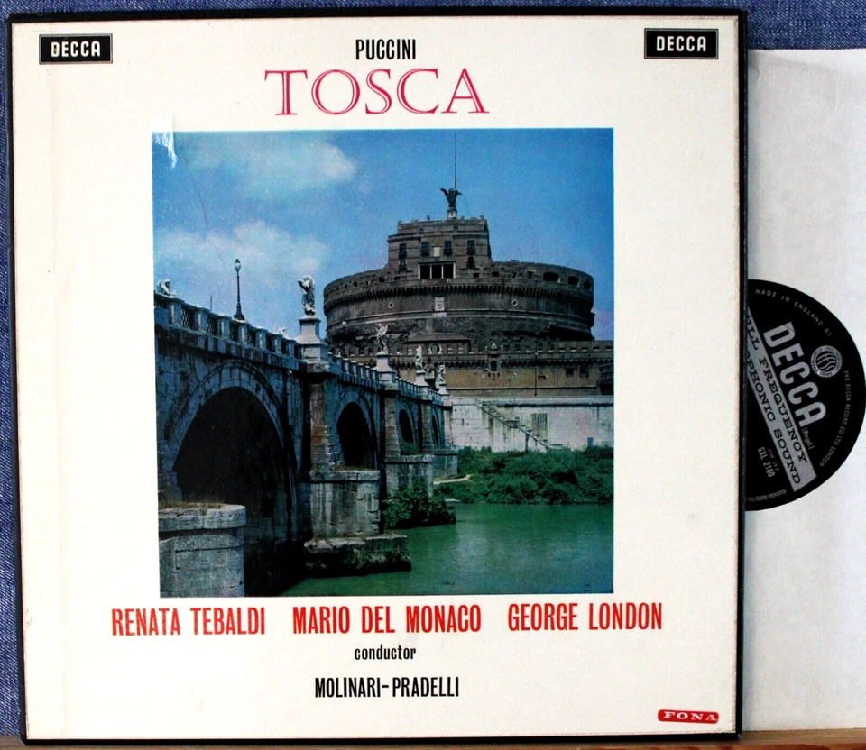 Molinari-Pradelli (w Tebaldi; etc) Pucci (Tosca) Decca SXL 2180-1 (2) wb box. NM - Image 1 of 1