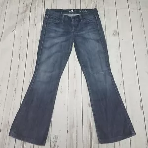 7 For All Mankind Jeans Size 27 A Pocket Distressed Torn Ripped Used Condition - Picture 1 of 10
