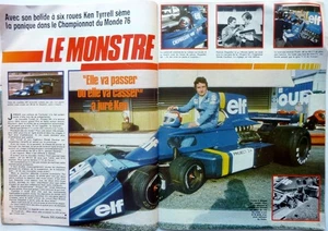 *KEN TYRRELL Formel 1 Fahrer = 2 SEITEN 1976 FRANZÖSISCH CLIPPING_COUPURE DE PRESSE - Bild 1 von 1