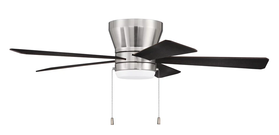 Brushed Polished Nickel 52"Ceiling Fan from the Merit Collection - Image 1 of 1
