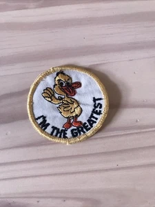 Vintage patch Novelty 1970's or 1980's era I'm the greatest duck - Picture 1 of 2