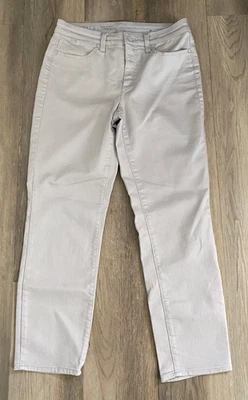 Talbots Ankle Slim Curvy Fit Light Gray Stanton Wash Women's Size 6 Staple Jeans - Image 1 of 4