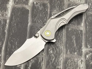 TwoSun TS605-14C28N-SW Folding Knife 14C28N Blade Titanium Handle Pocket Knife - Picture 1 of 11