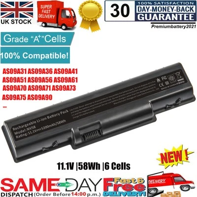 BATTERY FOR ACER ASPIRE 4732Z 5332 5516 5517 5532 5732Z 5534 AS09A31 AS09A41 UK - Image 1 of 4