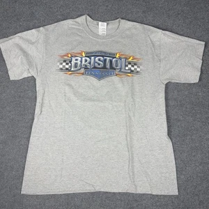 Camicia NASCAR doppia faccia vintage Y2K 2009 Bristol Motor Speedway uomo L - Foto 1 di 7