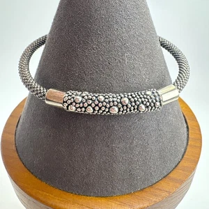 Michael Dawkins Sterling Silver 925 Beaded Design Bracelet Size 7.5" Fit - Picture 1 of 12
