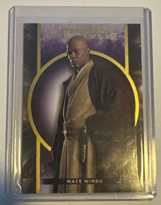 2022-23 Star Wars Masterwork Purple #27/50 Mace Windu Card #60 Jedi Counsel - Image 1 of 2