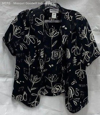 Camisa abotonada floral negra/crema Pendleton para hombre - talla 10 Foto 1 de 4