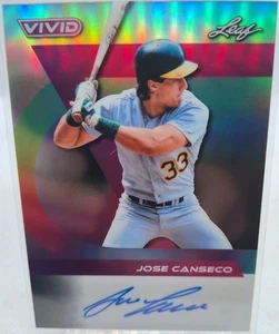 Jose Canseco 2024 Leaf Vivid Silver Prizmatic Autograph #1/5 #BA-JC2 - Picture 1 of 3