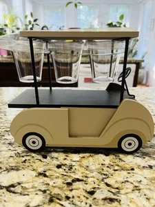 Golf Cart Glass Shot Glass Holder With Glasses Whiskey Bar Decor Golf Decor NWT - Picture 1 of 3