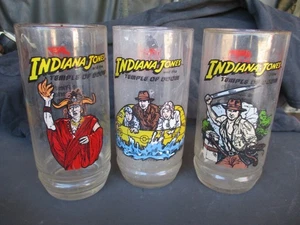 Bicchiere da bere vintage 1984 INDIANA JONES, TEMPIO DEL DESTINO 7-Up, lotto di 3 bicchieri - Foto 1 di 24