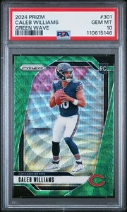 2024 Panini Prizm Caleb Williams 301 Green Wave Prizm PSA 10 Rookie,RC - Picture 1 of 2