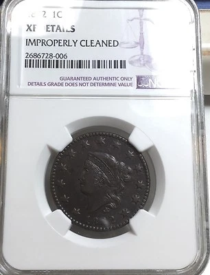 1822 Large Cent NGC XF Extra Fine Nice Details - Image 1 of 4