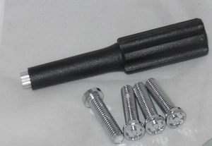 SET OF 4 CHROME SCREW BOLT CENTER CAP LOCKS 8MM THREAD 1.5" LONG WITH 1 KEY TOOL - Picture 1 of 1