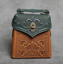 Backpack Womens 100% Genuine Leather Ukrainian Carpathians Handmade Handbag m3