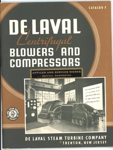 Catálogo de 1930 F De Laval Sopladores Centrífugos Compresores Turbina de Vapor CO NJ - Imagen 1 de 2