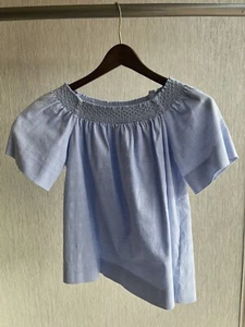 Women’s 820 Caliban Baby Doll Smocked Top Size 42 - Picture 1 of 4