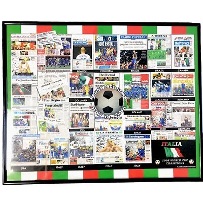 Póster periódico portada campeones de la Copa Mundial de Italia 2006 Foto 1 de 4