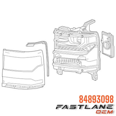 Kit de faros delanteros derechos Chevrolet Silverado 1500 2016-2018 nuevo OEM 84893098 Foto 1 de 4