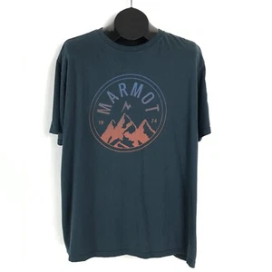 Marmot Short Sleeve Graphic Print T-Shirt Men's XL Crew Neck 100% Cotton Casual - Picture 1 of 8